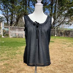 Semi-Sheer Black Tank